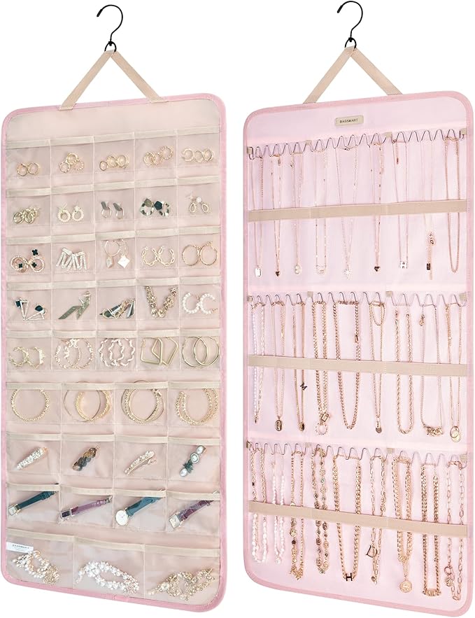 BAGSMART Hanging Jewelry Organizer Storage Roll