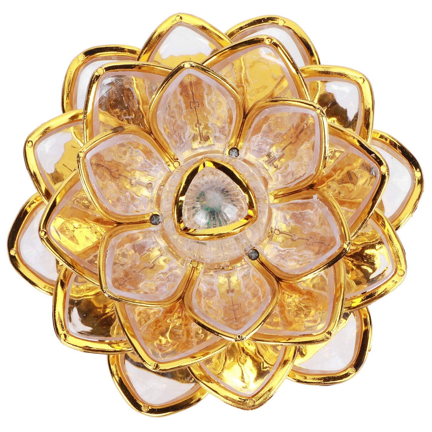 Zerodis Buddhist Lamp 7 Color LED Lotus Lamp with Automatic Color Shift Golden Buddha Night Light for Home Office Yoga Studio (Batteries Not Included)