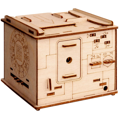 ESC WELT Space Box - Birch Wood Puzzle Box for Teens - 3D Puzzles for Adults - Advanced Wooden Brain Teaser Puzzle for Birthday Party and Family Night - Wooden Puzzle Box