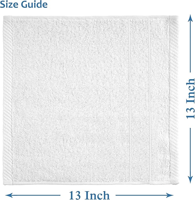 Casa Platino White Washcloths 6 Pack