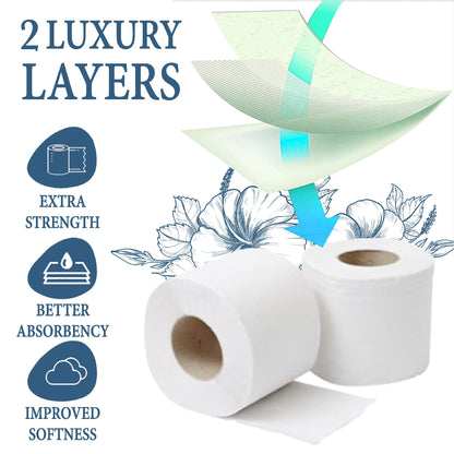 Phoenix 72 Toilet Rolls – 2 Ply Quilted Soft White Toilet Paper – Bulk Buy Family Pack – Gentle, Strong & Absorbent Tissue for Home, Office & Business Use