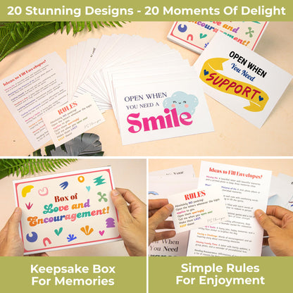 STOFINITY Open When Envelopes For College Student - Open When Letters College Survival Kit Gift Card Box 2025, Going Away To Colleges Gifts For Girls Daughter, Long Distance Gift Card Book Present