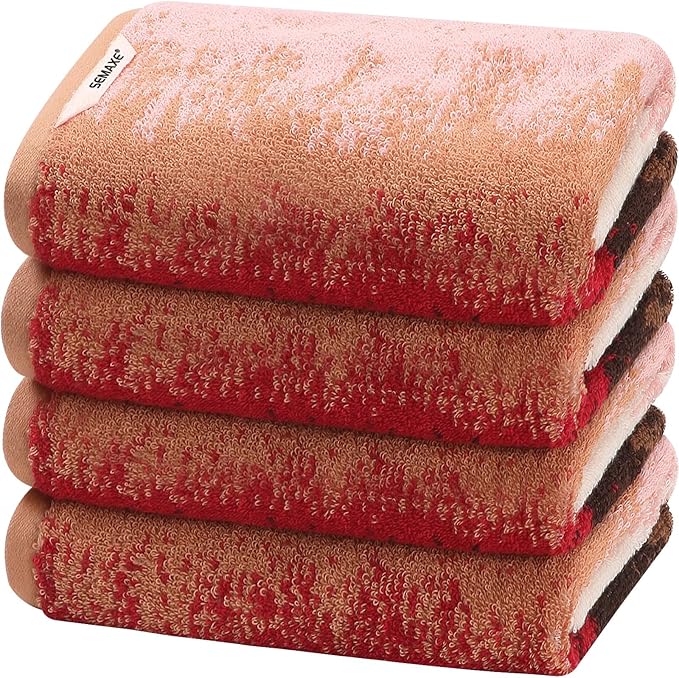 SEMAXE Hand Towels for Bathroom, 100% Cotton Towels