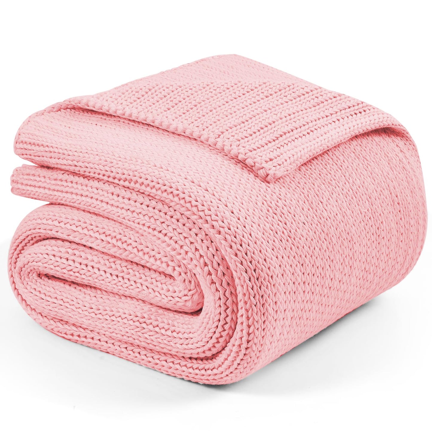 L'AGRATY Knitted Weighted Blanket - 48"x72" 15lbs Cooling Chunky Knit Heavy Blanket for Adults Braided Crochet Throw Thick Cable Yarn Knit Decorative Blanket No Beads Evenly Weighted Machine Washable