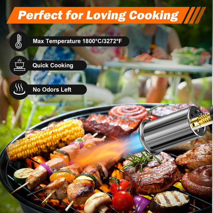 Yunziling Propane Torch – Adjustable Grill Torch with Flame Control for Steak, BBQ, Campfire & Charcoal Starter – Professional Kitchen Torch for Culinary & Outdoor Use (Propane Tank Not Included)