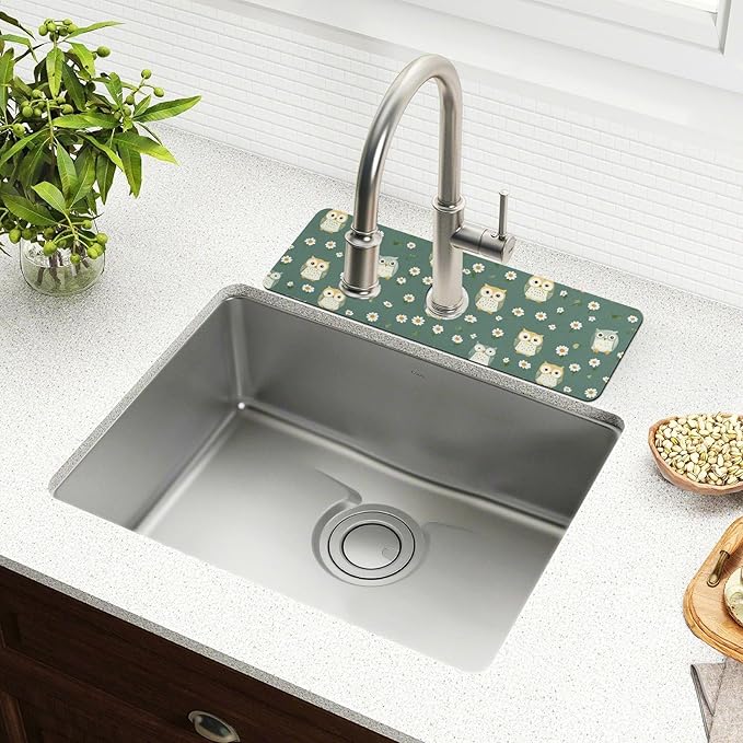 Kitchen Sink Splash Guard 2 PCS 30 Inch Sink Faucet Mat Splash Guard