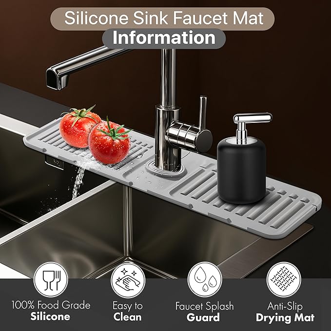 Silicone Faucet Mat 2 Pack