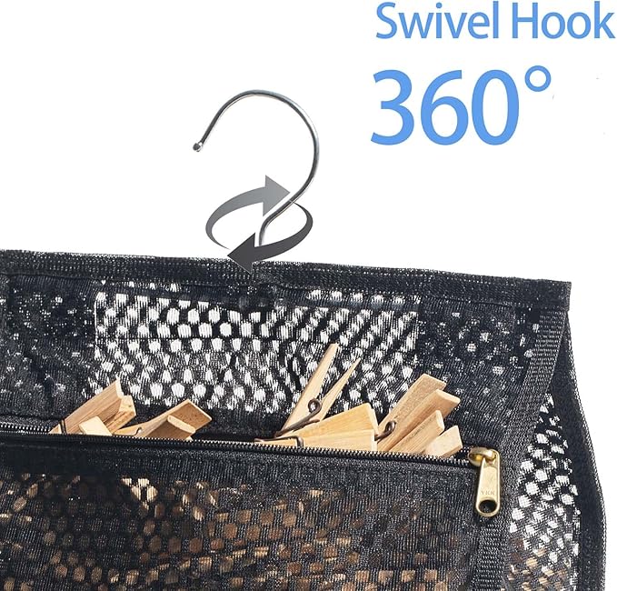 Mesh Clothespin Bag for Clothesline Outdoor, Clothes pin Bag