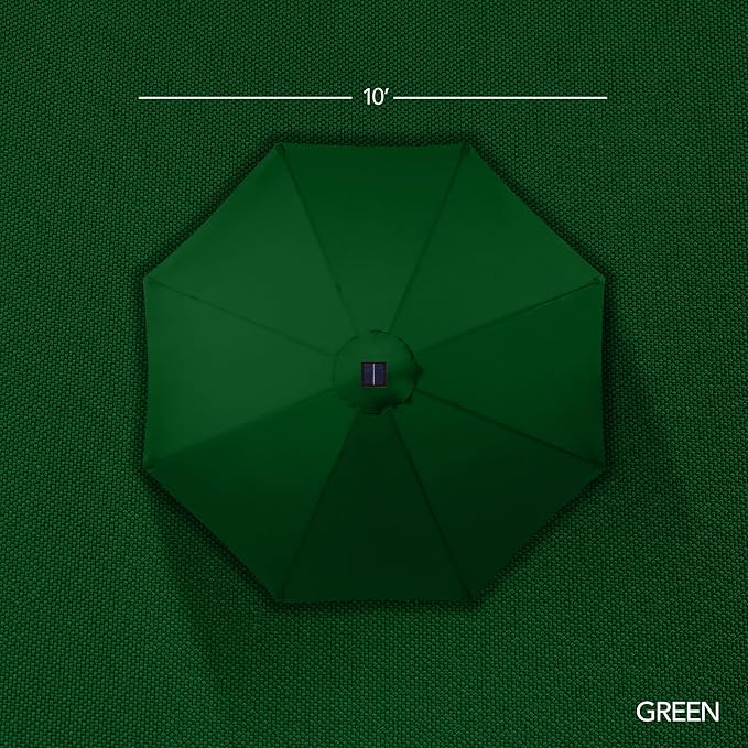 Best Choice Products 10ft Offset Cantilever Hanging Market Patio Umbrella, Smooth 360° Rotation, 8 Sturdy Ribs, Easy Adjustment - Green