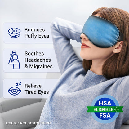 Coolig Eye Mask for Puffy Eyes: Fsa Eligible Items Hsa, Cold Compress for Migraines Headache After Surgery & Puffiness, Reusable Face Ice Pack Gel Sleep Mask for Dark Circles, Relaxing Gifts(Purple)