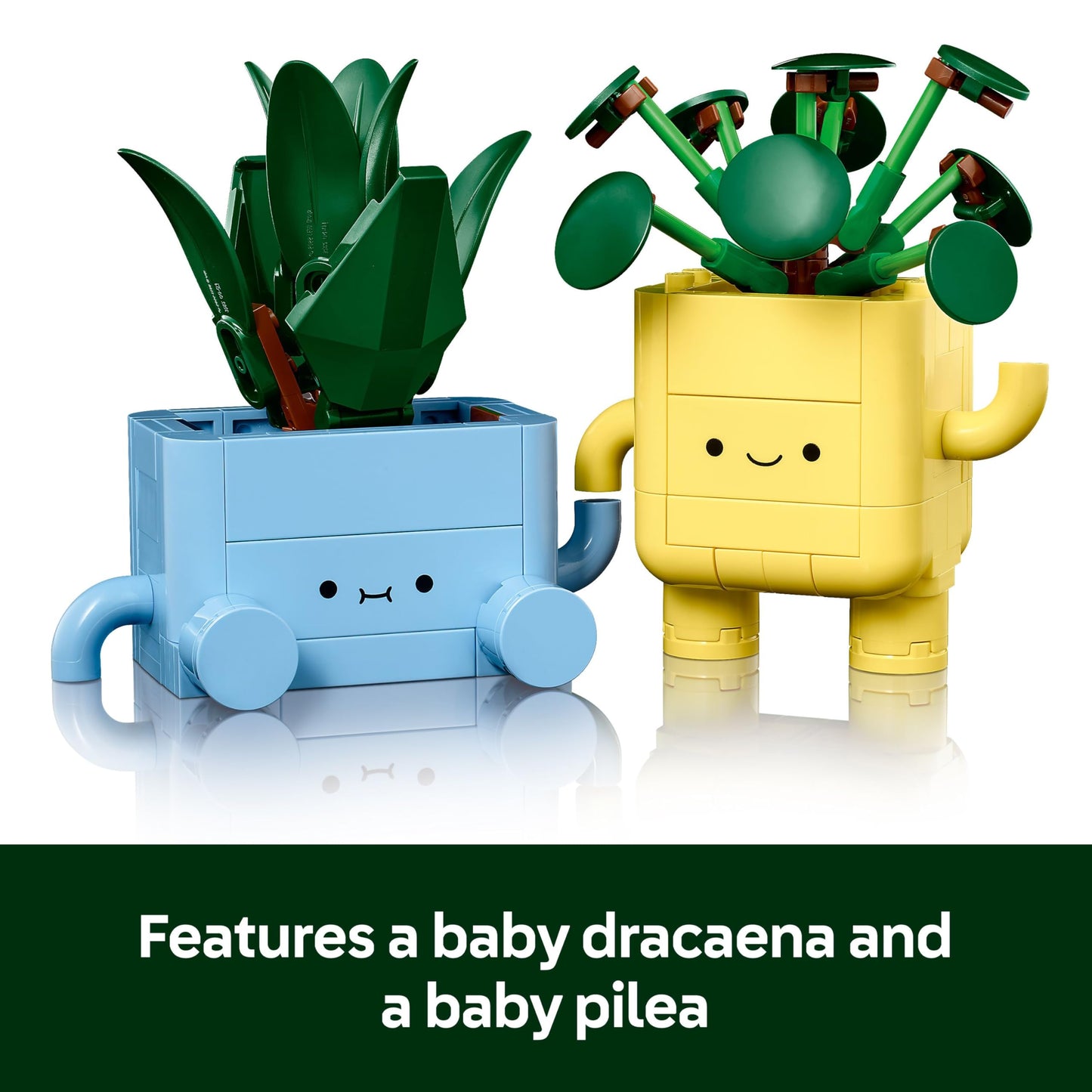 LEGO Botanicals Happy Plants Toy - Crafts Kit for Kids incl. 2 Artificial Plants with 2 Colourful Flower Pots & Interchangeable Cartoon Faces - Nature Gifts for 9+ Year Old Girls & Teens - 10349