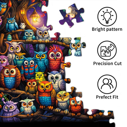 TangComplete - Owl Family Puzzles for Adults 1000 Pieces, Jigsaw Puzzles for Adults 1000 Piece, Challenging Game Toys, Impossible Puzzle, Family Decoration Puzzle