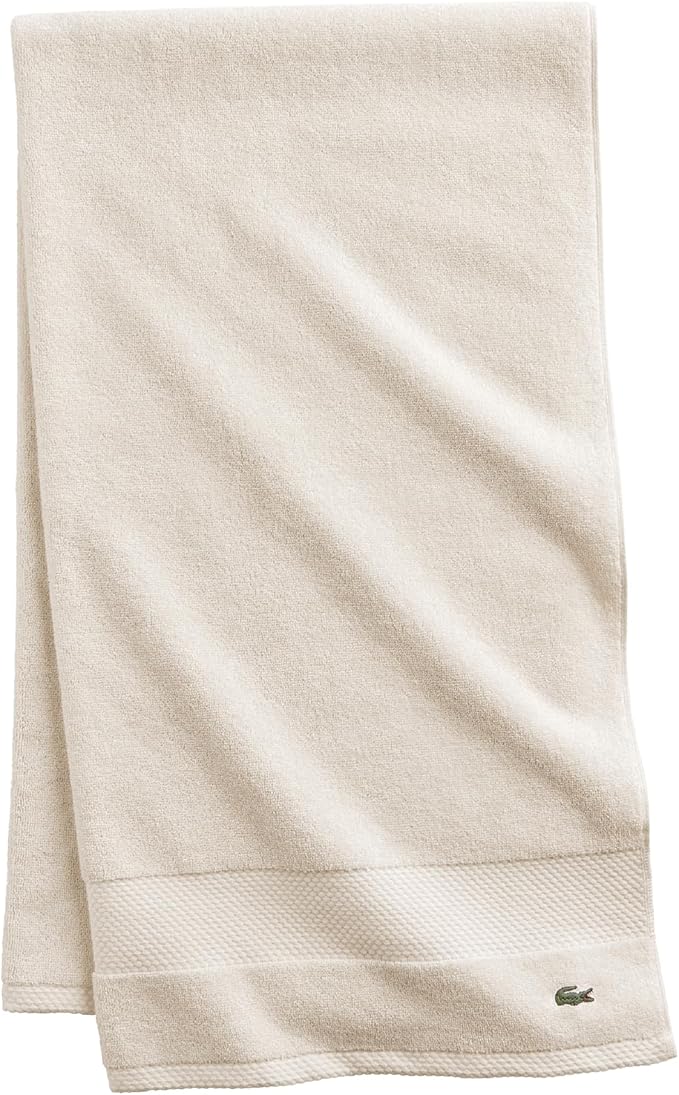 Lacoste Heritage 100% Supima Cotton Bath Sheet, Premium Super Soft Bath Towel