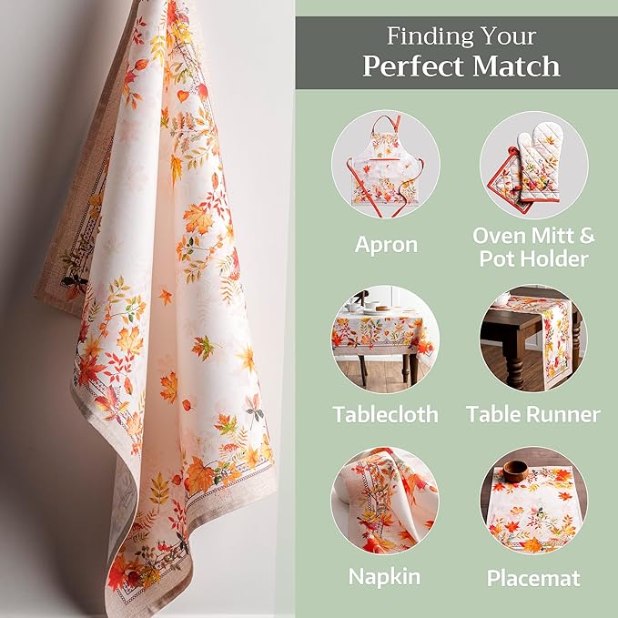 Maison d' Hermine Kitchen Towels Set of 3 100% Cotton 20" x 27.5" Reusable