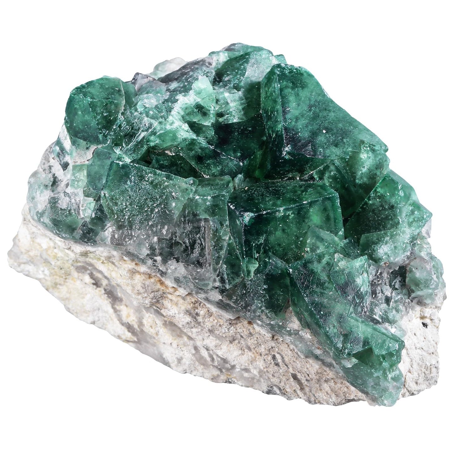SUNYIK Irregular Fluorite Crystal Cluster Specimen Raw Rough Mineral Quartz Decor for Home Office Healing Anxiety, 45-135mm