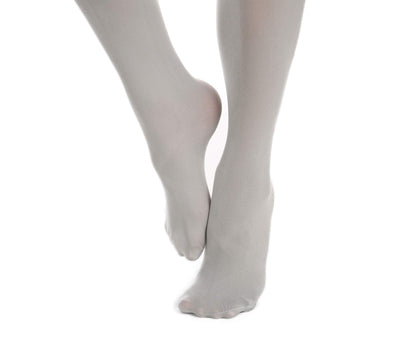 Frola Women's 80 Denier Soft Semi Opaque Solid Color Footed Pantyhose Tights((Small-Medium,Gray)