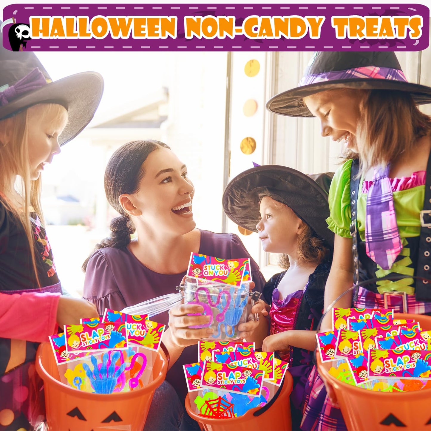 20 PCS Halloween Sticky Hands Party Favors Toys Gifts for Toddlers,Halloween Treats Non Candy for Kids,Boo Trick or Treat Basket Goodie Bag Stuffers Fillers,Classroom Prizes Trinket Decor for Boy Girl