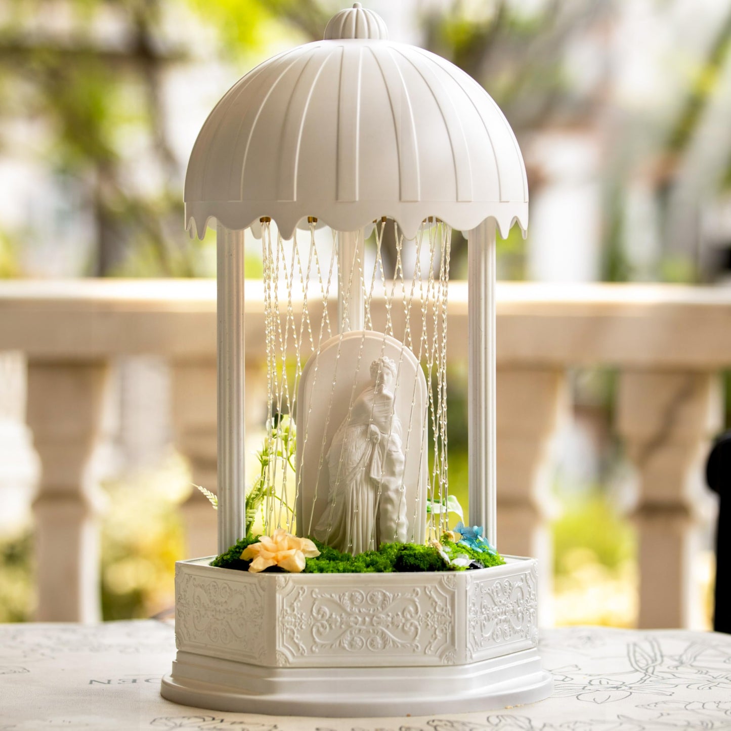 LumiRuiss Eternal Flow | MINI Vintage Rain Oil Lamp & Aroma Diffuser | Kinetic Art Display Stand for Collectibles | Mid-Century Modern Aesthetic Mood Lighting for Home & Studio
