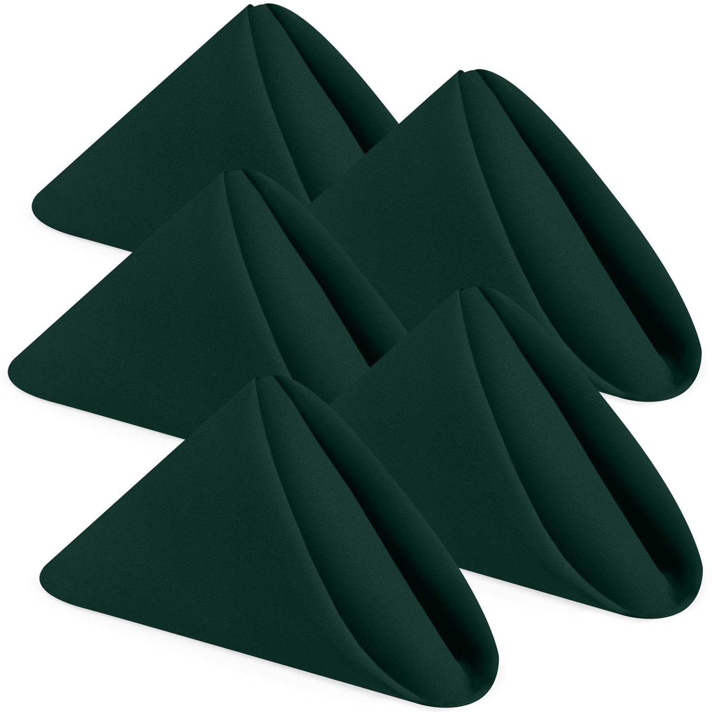 24Pcs Cloth Napkins 17x17 Inches Hunter Green Napkins Cloth Washable with Hemmed Edges for Restaurants, Lunch, Weddings, Decoration, Banquets, Party, Event - Reusable Bulk Linen Dinner Table Napkin
