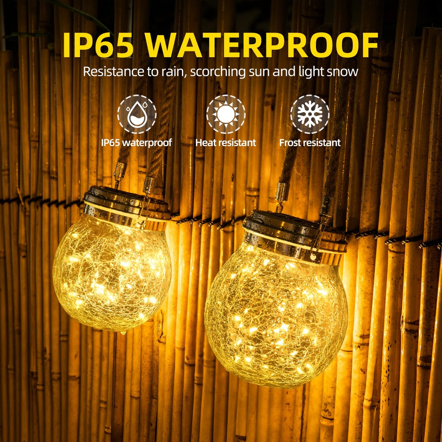 ROSHWEY Solar Lantern Gifts for Women, 2 Pack Hanging Garden Decor Lights Outdoor Waterproof with 30 LED for Halloween Christmas Easter Gift