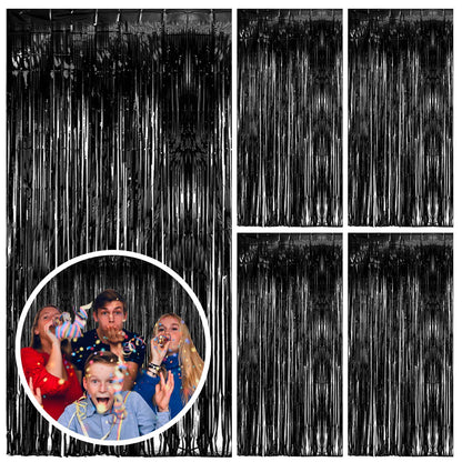 2 Pack Pink Backdrop Party Decorations Tinsel Curtain Party Backdrop Foil Fringe Birthday Decorations Photo Booth Streamer Backdrop Pink Theme Bachelorette Graduation Decor