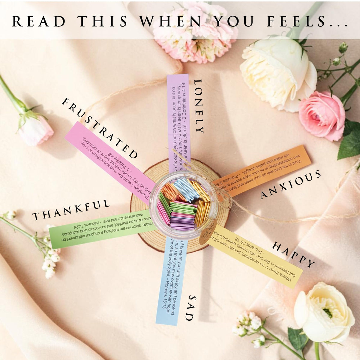 Read This When Bible Verses Jar – Mothers Day Gifts For Mom, Birthday, Christian Gifts for Women, Graduations Gift, Teacher Appreciation Gift
