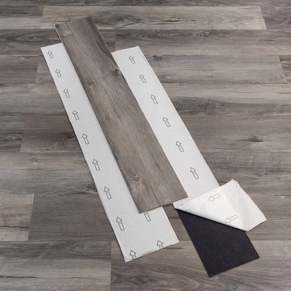 FLOREXP Vinyl Flooring | Self Adhesive Flooring Plank with Wood Effect | Peel and Stick Floor Tiles | Self Adhesive Flooring | 2.0mm 36pcs Waterproof for Bedroom Office Floor Plank(5.02m²,Grey)
