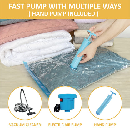 Roomimaster Vacuum Storage Bags, Vacuum Seal Space Saver Bags for Clothing, Travel Lugggage, Carry-on, Blankets, Comforters, Pillow, Bedding, 10 Medium