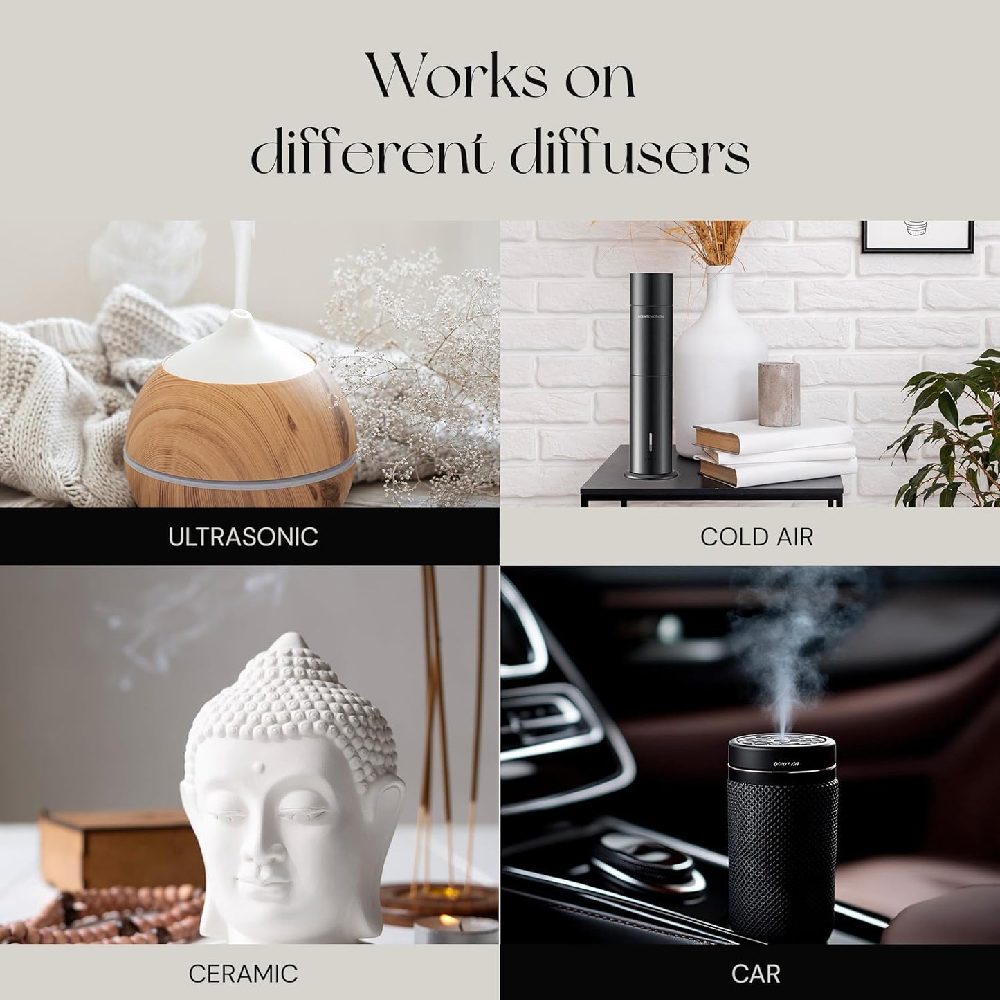 SCENTEMOTION My Way Diffuser Oil Inspired by The 1 Miami Beach Scent, Scent Diffuser Oil with Notes of Cardamom, Leather, Lemon & Iris, Aromatherapy Fragrance, Essential Oil Blend | 120ml, 4.05 fl oz