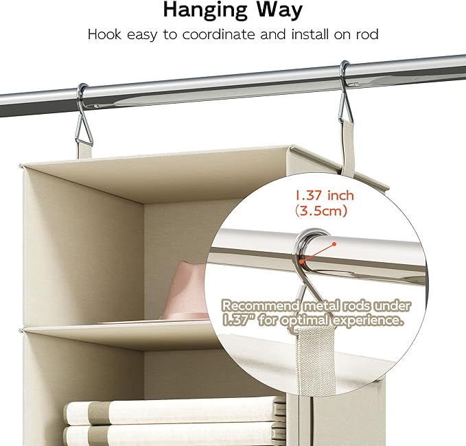 Vailando 6-Shelf Hanging Closet Organizer