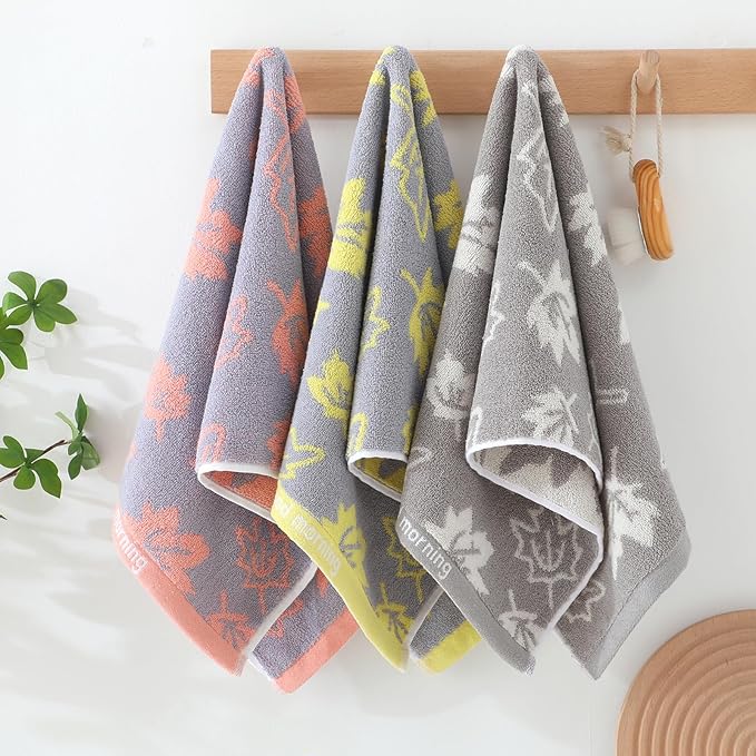 3 Pack Decorative Maple Leaf Hand Towels