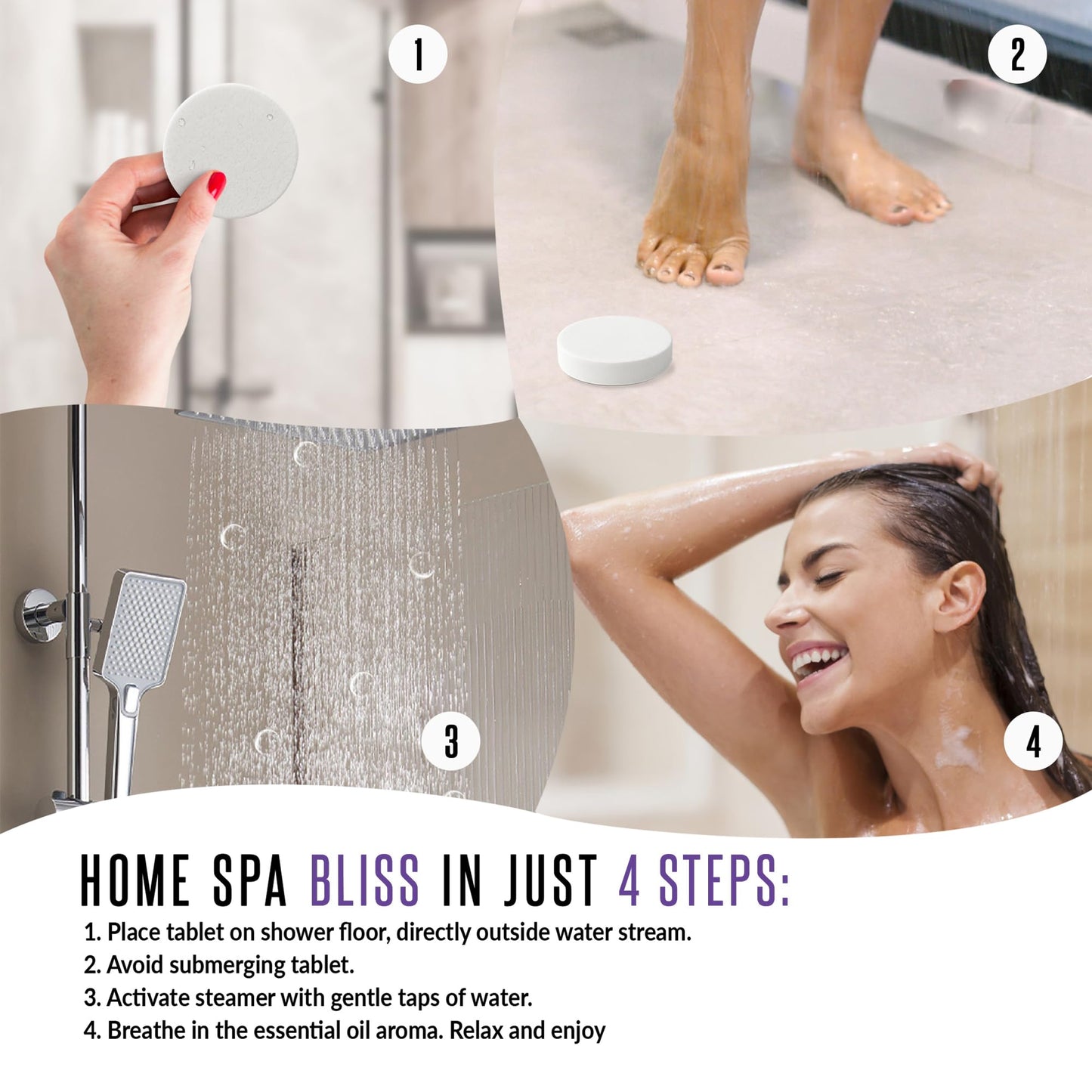 GOSSBY Shower Steamers Aromatherapy (8 Pcs) - Mothers Day Gift for Mom - Birthday, Stress Relief Gift for Women Wife Teen Girl - Basket Stuffers - Natural Essential Oils, Self Care Relaxation Home Spa