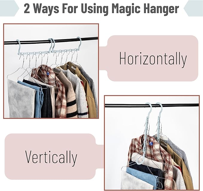 Mr. Pen- Space Saving Hangers for Clothes, Pastel Colors, Plastic Multi Clothes