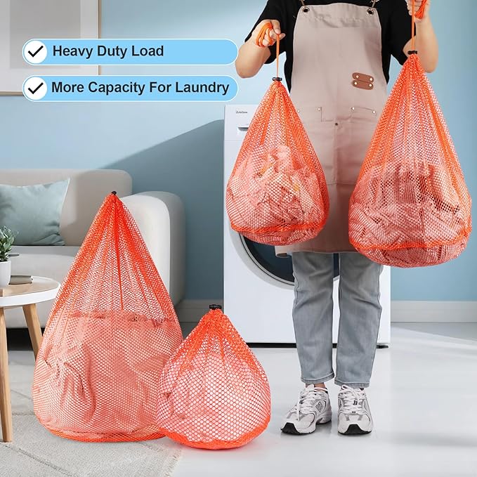 4Pcs Mesh Laundry Bags Washing Machine Mesh Wash Bags