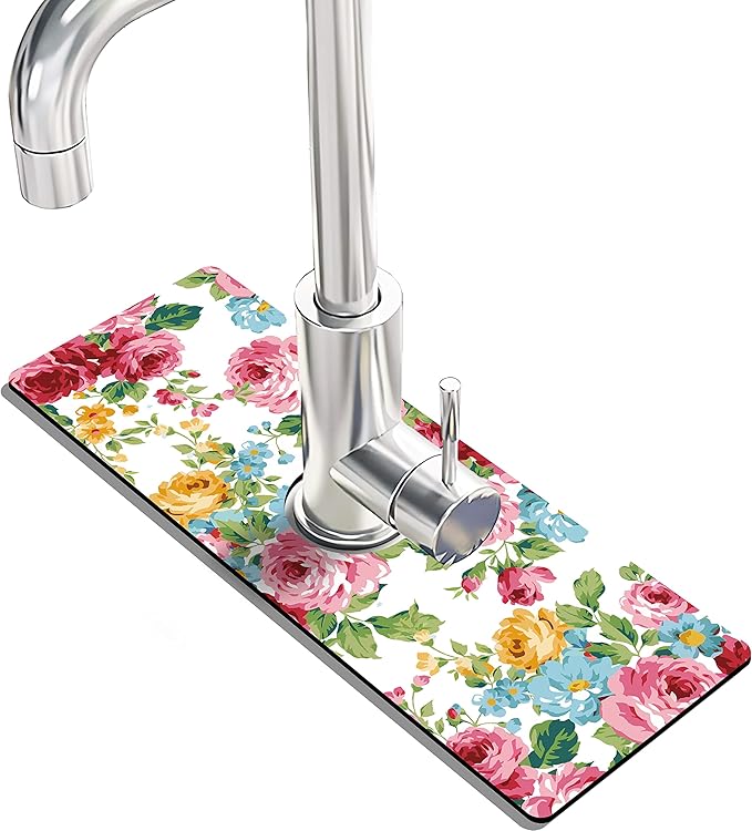 Kitchen Sink Splash Guard Faucet Mat Super Absorbent Fast Drying Mat Sink