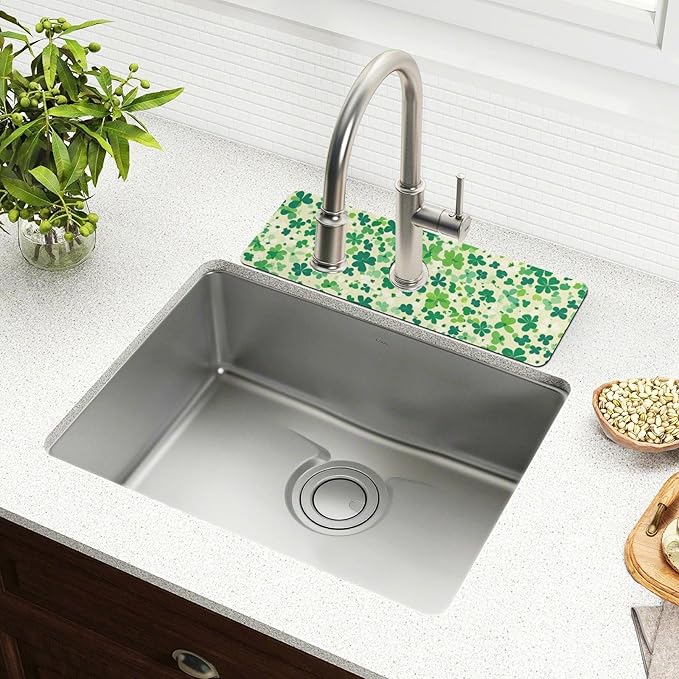 Kitchen Sink Splash Guard 2 PCS 30 Inch Sink Faucet Mat Splash Guard
