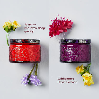 Birthday Gifts for Women Scented Candle Gift Set - Soy Wax Birthday Box in Purple with Ribbon - 40+ Hour Long-Burning Cruelty-Free Candles & Sachets - Gifts for Her & Mum