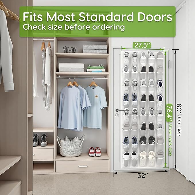 Unjumbly Over the Door Shoe Organizer