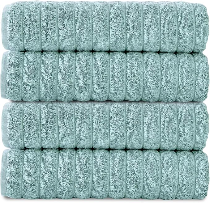 Classic Turkish Towels CTT Premium 4 Pack Bath Towels Set, Made