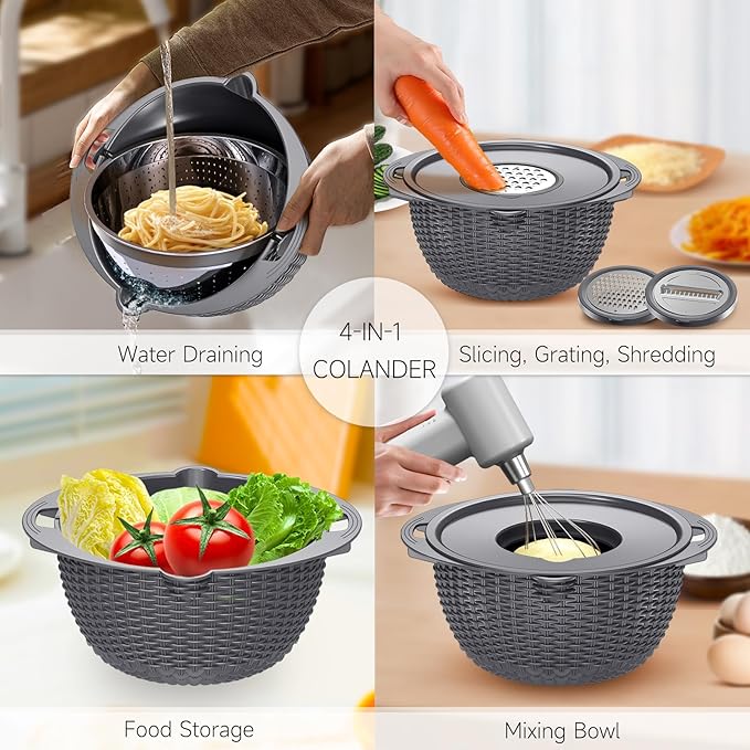 4-1 Colander with Bowl Set