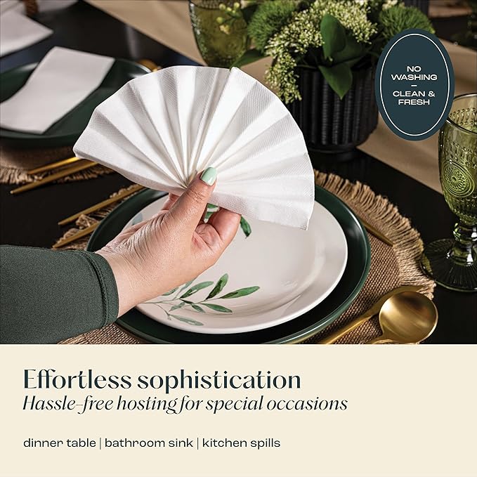 50-Pack Servietto Disposable Linen-Feel Guest Towels