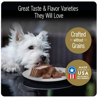 Cesar Wet Dog Food Home Delights & Classic Loaf in Sauce, Breakfast & Dinner Variety Pack, 3.5 oz. Easy Peel Trays (24 Count, Pack of 1)