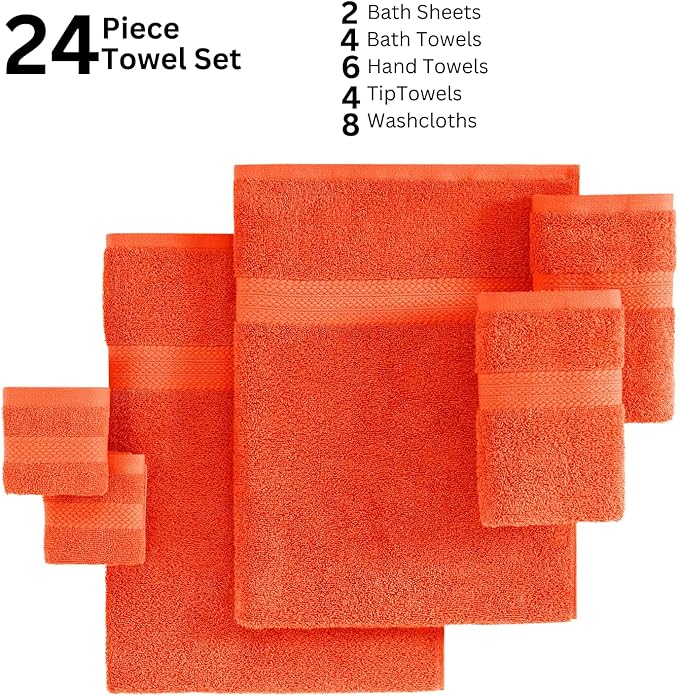 LANE LINEN 100% Luxury Cotton Bath Towel Set