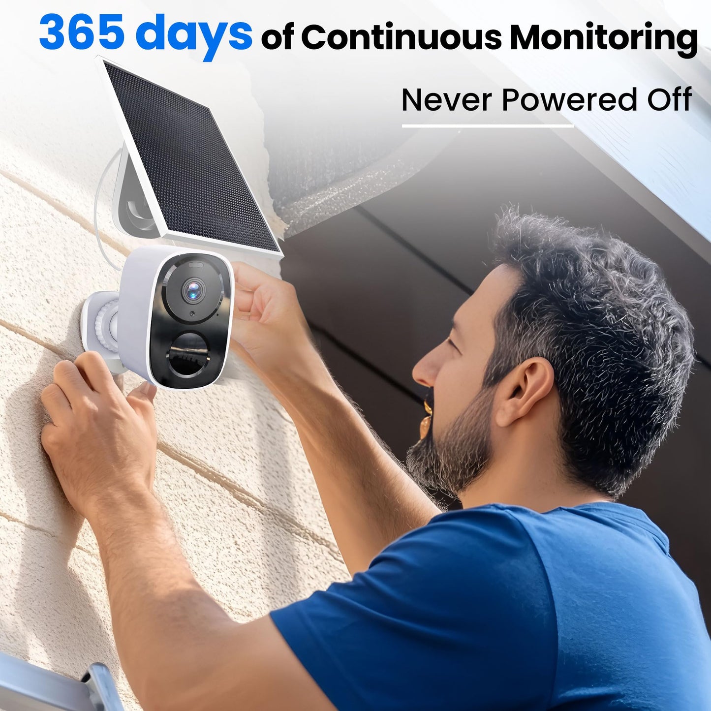2025 Upgraded 2K Security Cameras Wireless Outdoor, Free Cloud Storage & Local SD Card Support, 1-6 Months Battery Life, Waterproof, 2-Way Talk, AI Motion Detection Spotlight Siren Alarm Camera