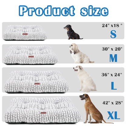 ULIGOTA Dog Bed Crate Pad Soft Dog Crate Mattress for Small Medium Large Dogs Soft Dog Bed Anti Slip Fulffy Comfy Kennel Pad 60x45cm