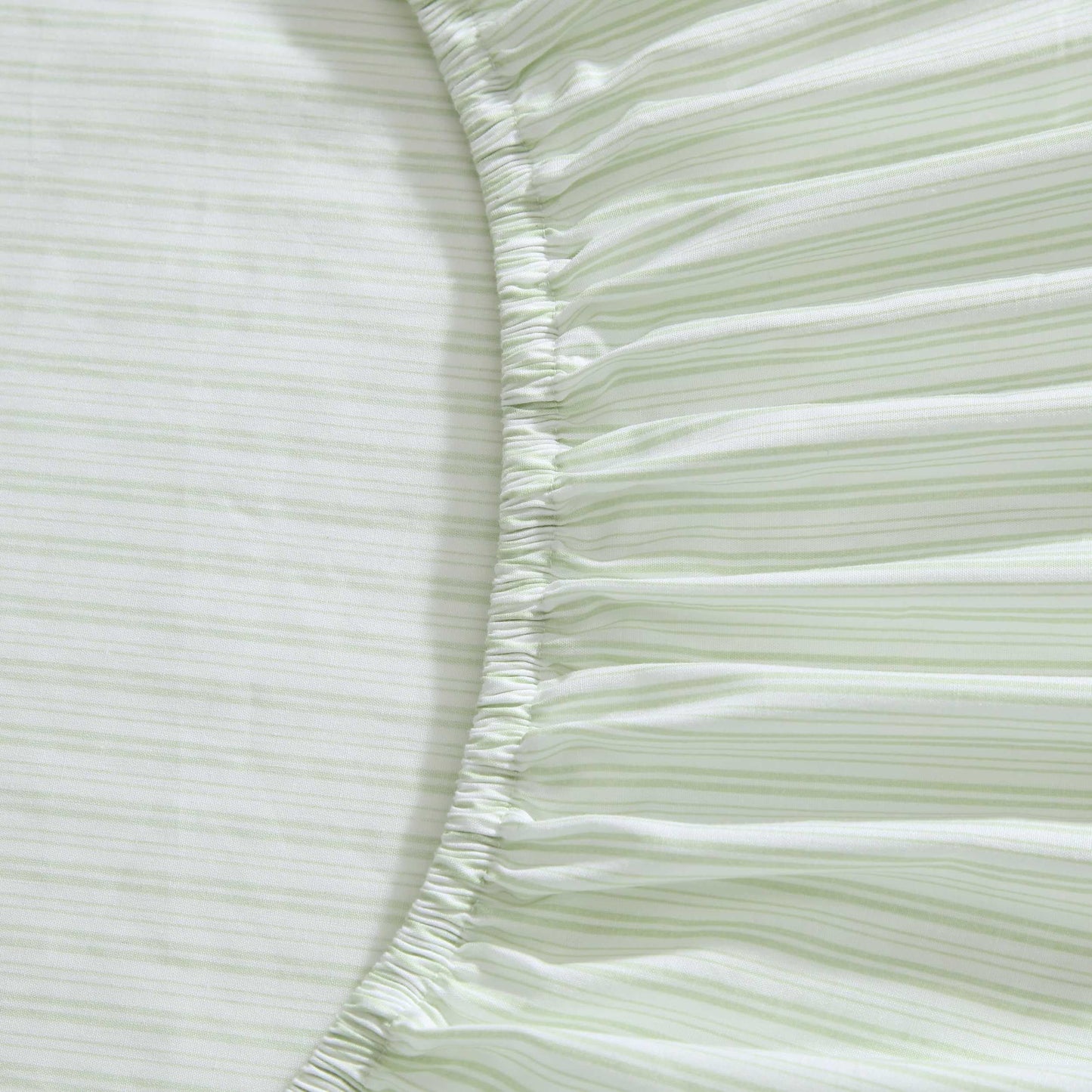 Laura Ashley – Twin Size Sheet Set, Crisp & Lightweight Cotton Percale Bedding with Fitted Sheet and Pillowcase, Striped Room Decor, Deep Pocket, College Dorm Room Essentials (Bedford Skinny Green)