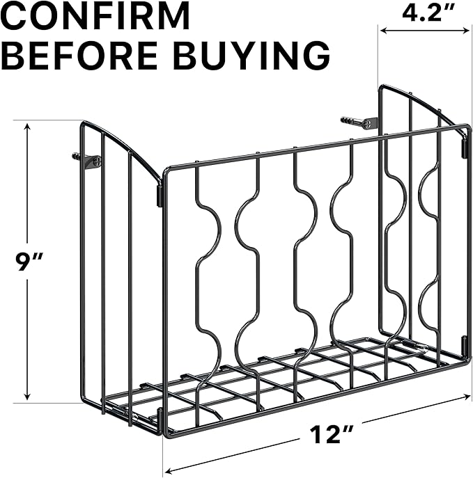 Simple Houseware Wall Door Mount Kitchen Wrap Organizer Rack