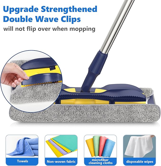 Microfiber Mops for Hardwood Floor Cleaning: MEXERRIS Flat Floor Mop
