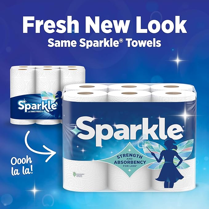 Sparkle Pick-A-Size Paper Towels, 6 Double Rolls