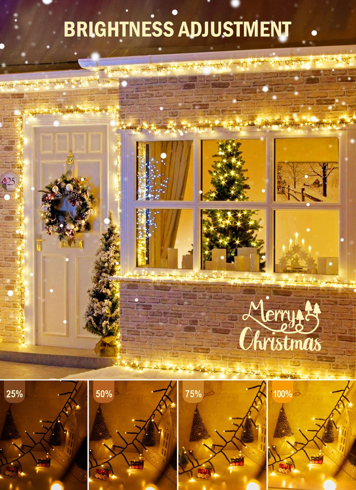 Cluster-Lights-Christmas-Tree-Lights-Outdoor, 1000 LED 50 Ft Christmas Firecrackers String Lights, 12 Modes Timer Remote Waterproof Plug in Twinkle Fairy Lights for Xmas Tree Garland Window Party
